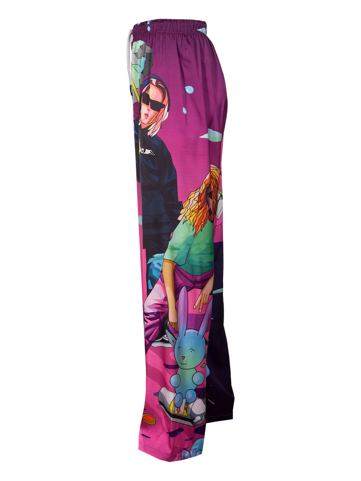 Natasha Zinko Graphic Print Drawstring Trousers