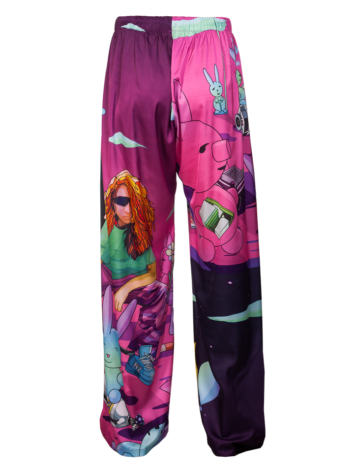 Natasha Zinko Graphic Print Drawstring Trousers