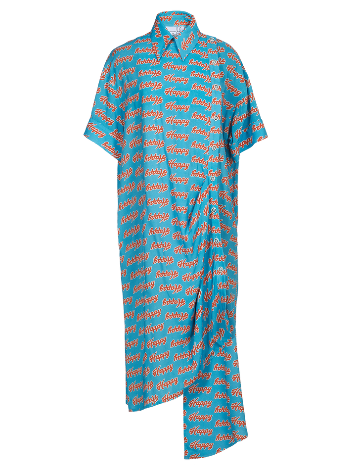 Natasha Zinko Happy Draped Shirt Dress