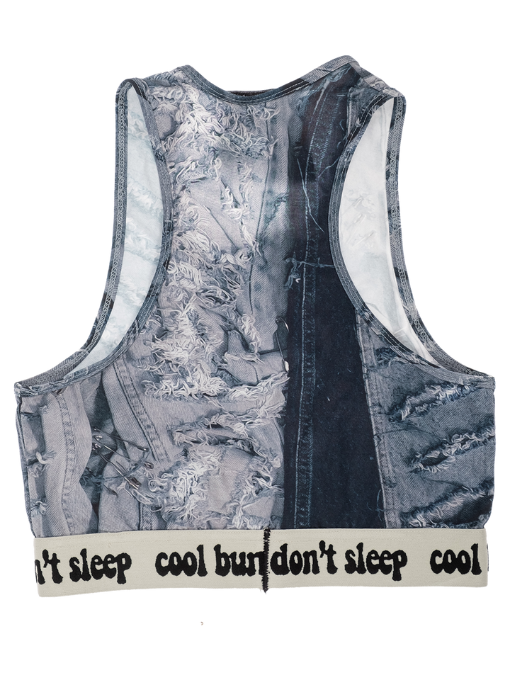 Natasha Zinko Jeans Crop Top & Panties Set