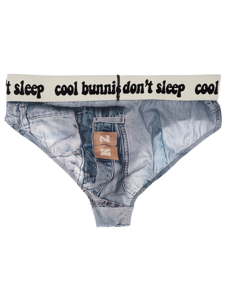 Natasha Zinko Jeans Crop Top & Panties Set