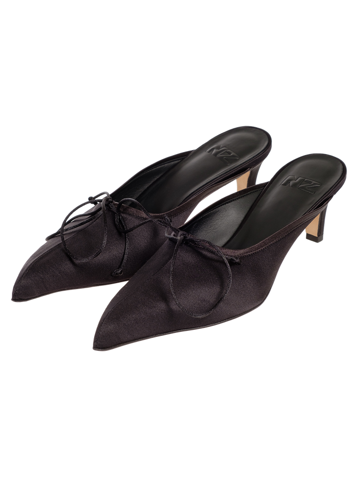 Natasha Zinko KITTEN HEEL MULE WITH BOW