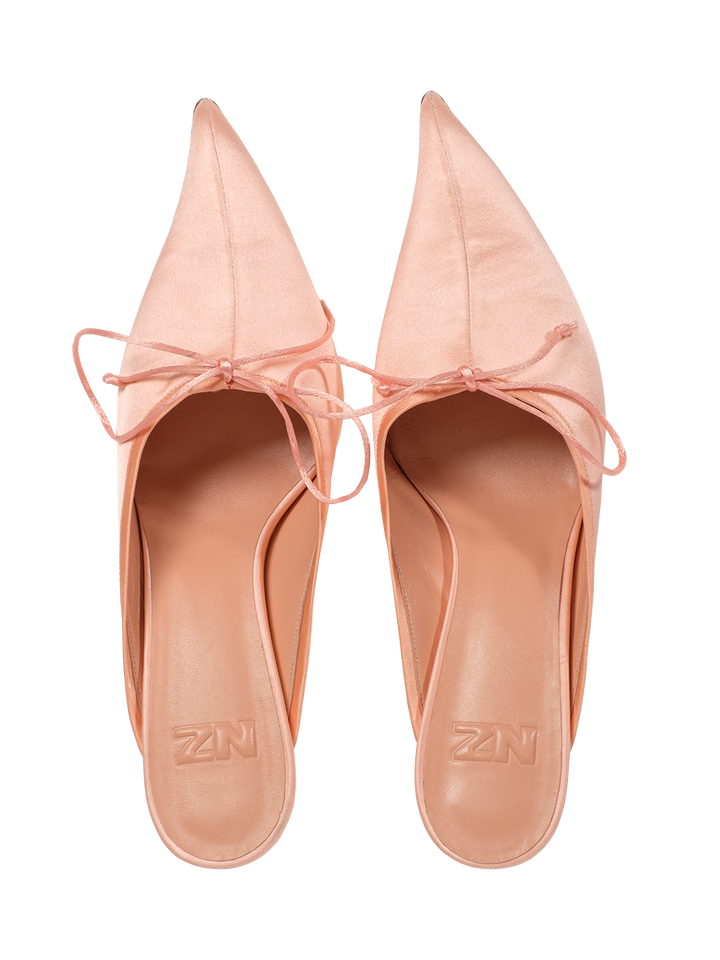 natasha zinko KITTEN HEEL MULE WITH BOW