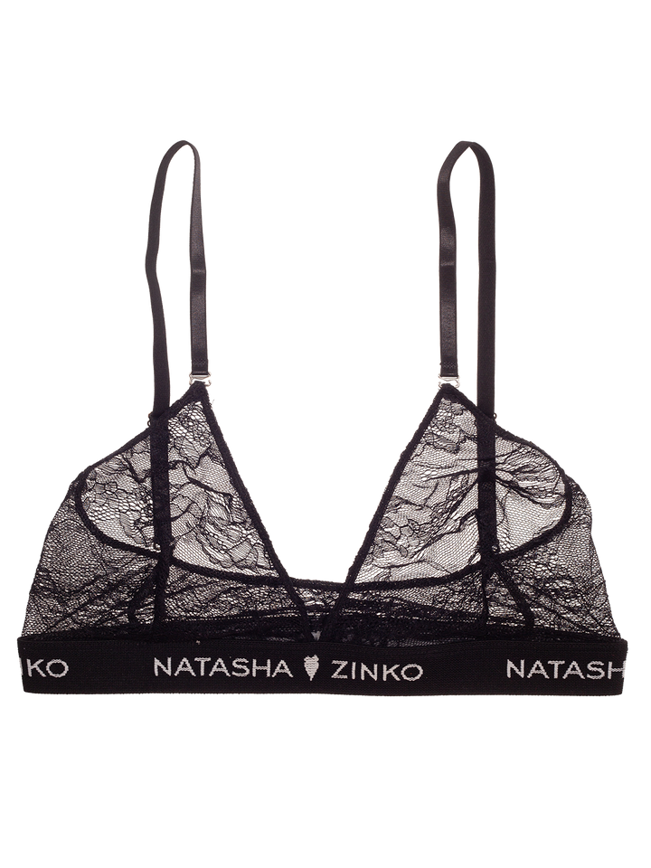 natasha zinko Lace Embroidered Bralette