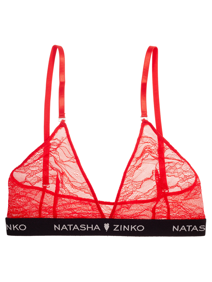 natasha zinko Lace Embroidered Bralette