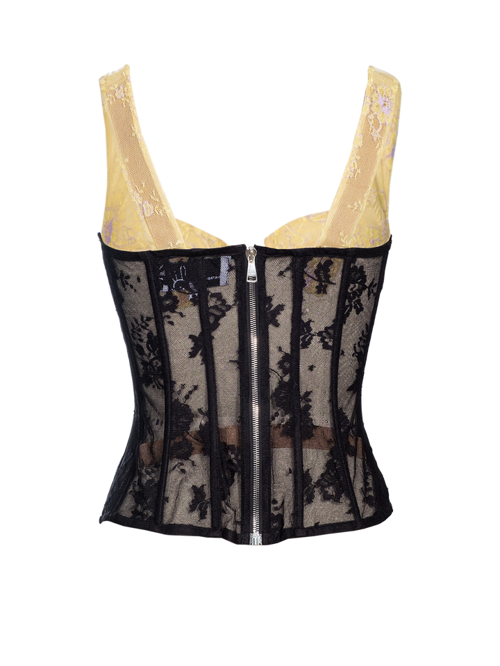 Natasha Zinko Lace Panelled Corset Top