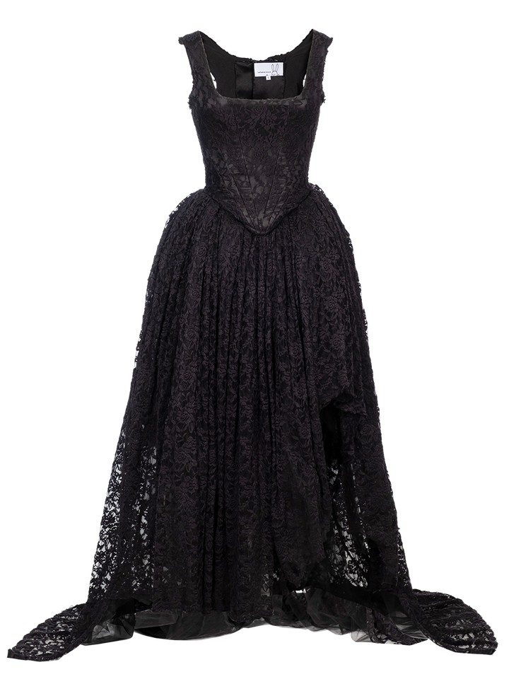 natasha zinko Lace Puff Maxi Dress