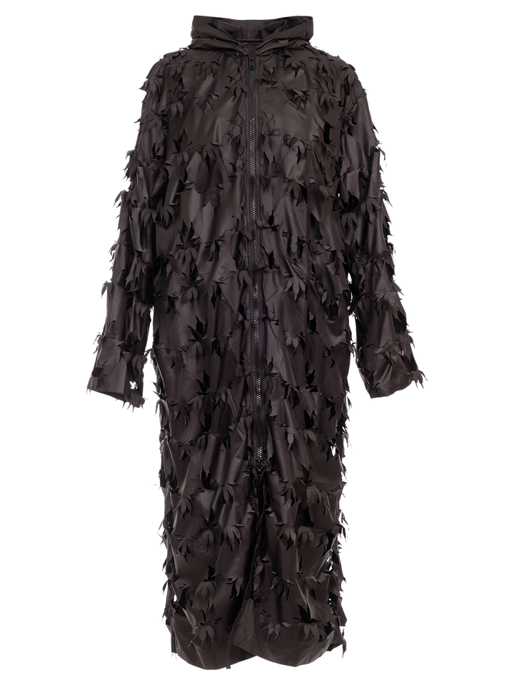 natasha zinko Laser Cut Leaves Raincoat