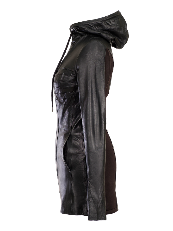 Natasha Zinko Leather Mini LS Dress