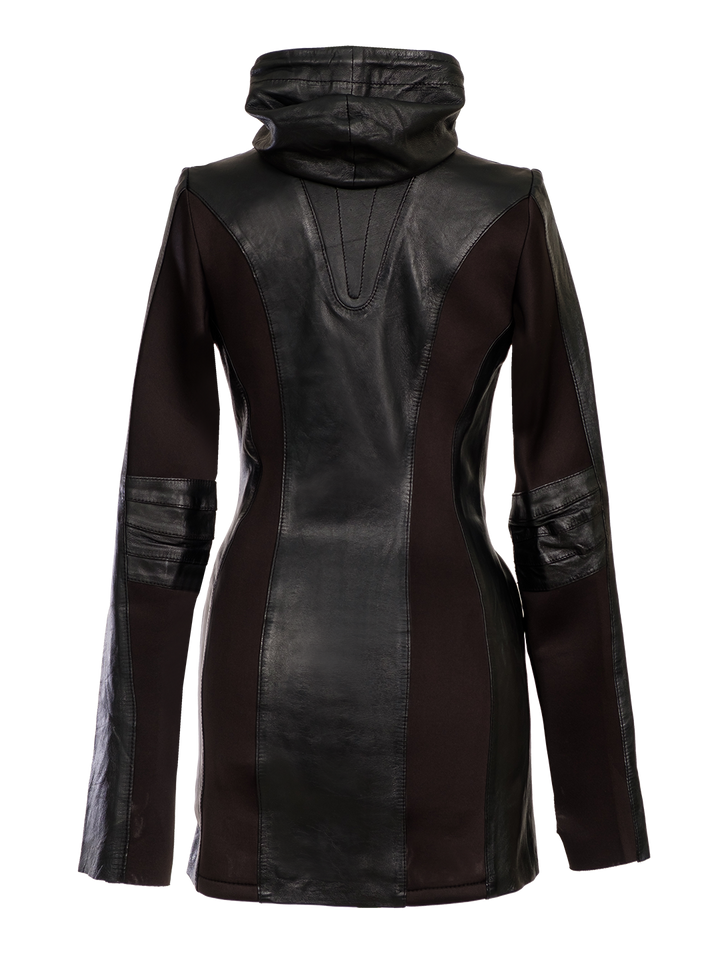 Natasha Zinko Leather Mini LS Dress