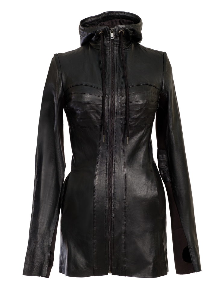 Natasha Zinko Leather Mini LS Dress