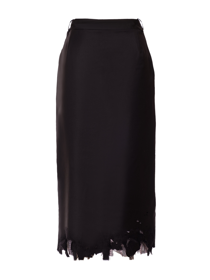 Natasha Zinko Long Destroyed Office Skirt