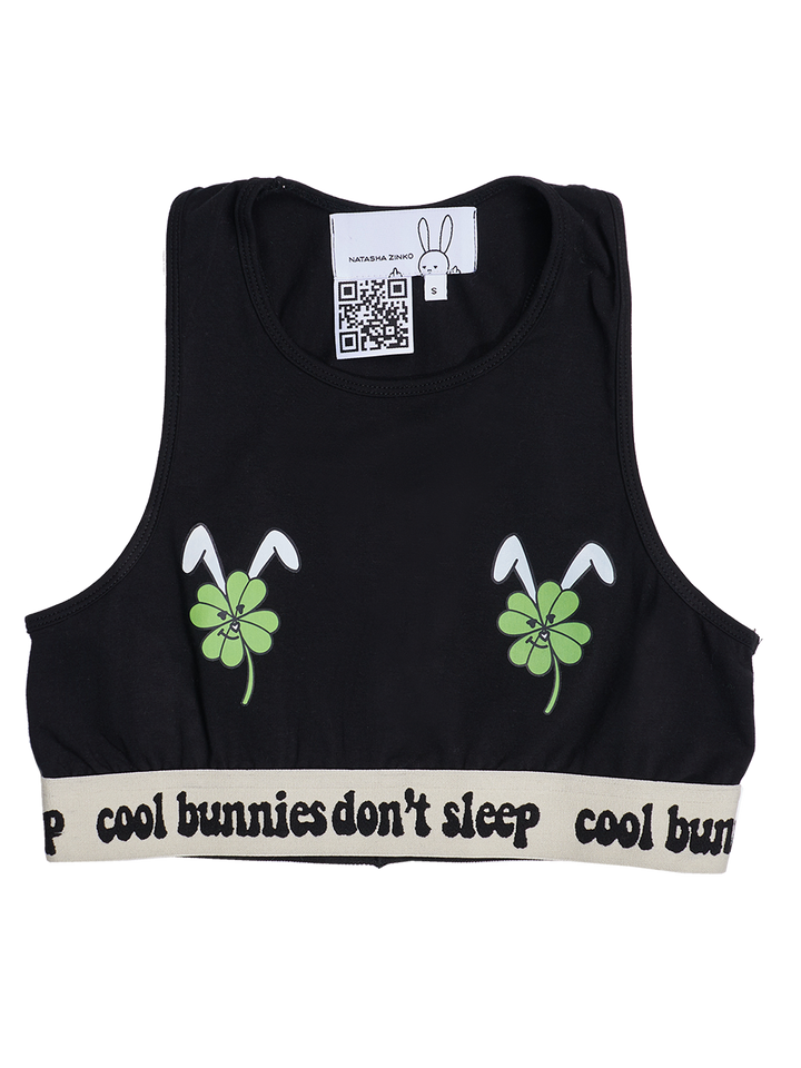 natasha zinko Lucky-print Crop Top Set