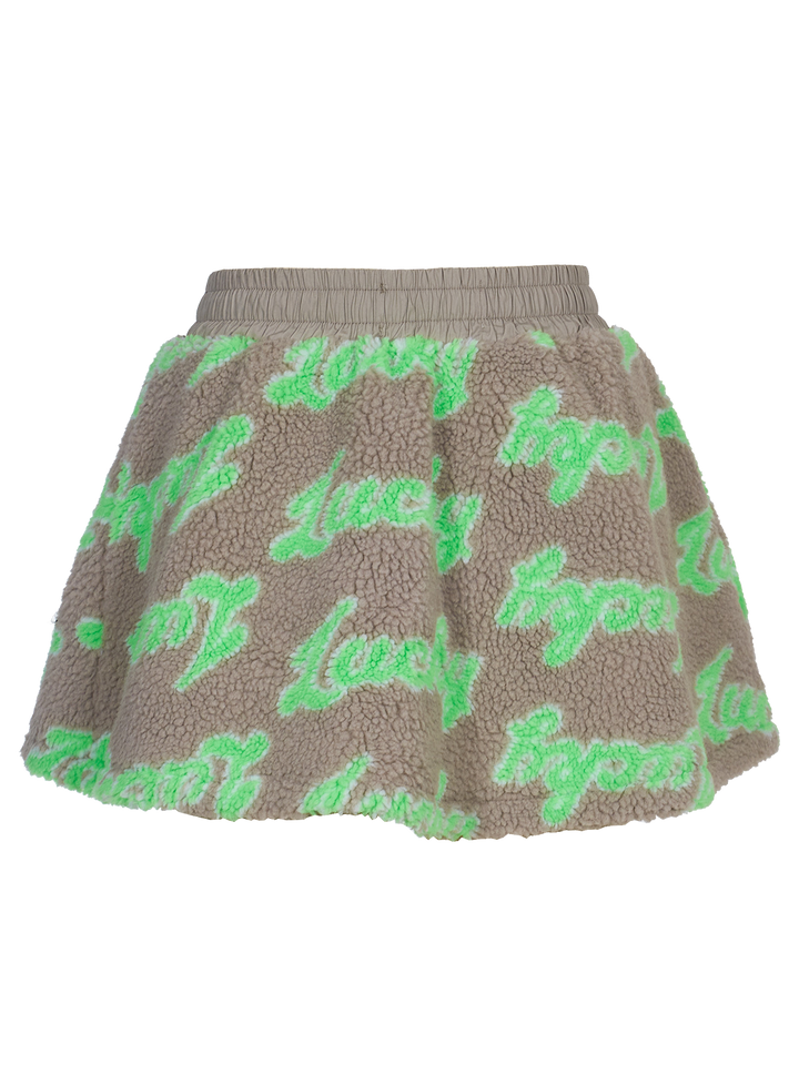 Natasha Zinko Lucky-print Fleece Mini-skirt
