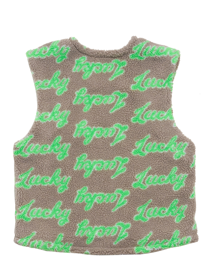 Natasha Zinko Lucky-print Fleece Vest