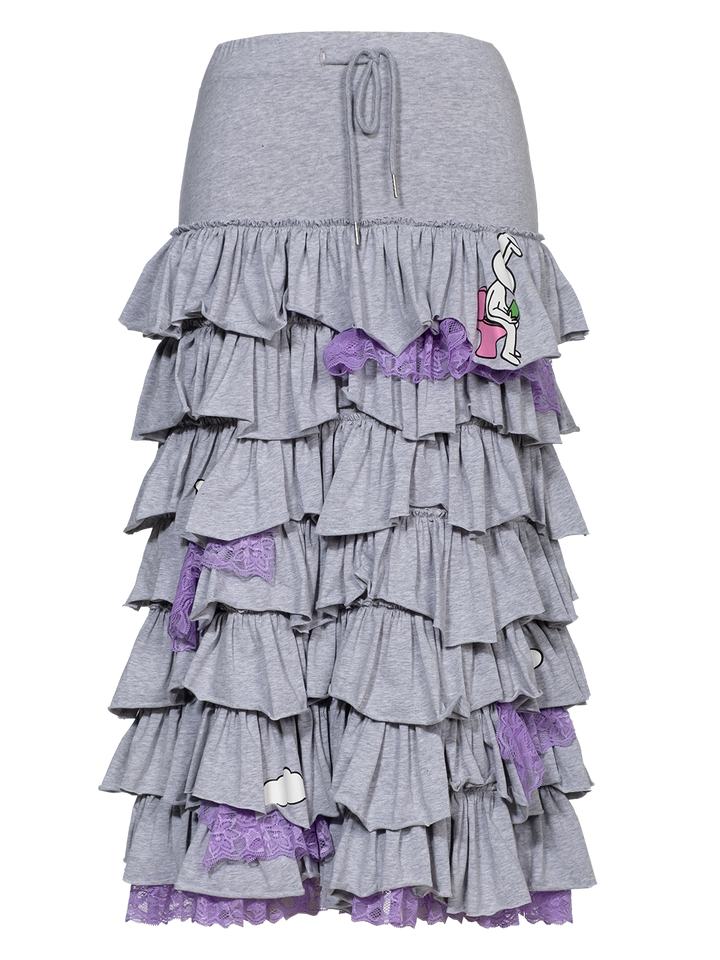 natasha zinko Midi Frilled Skirt