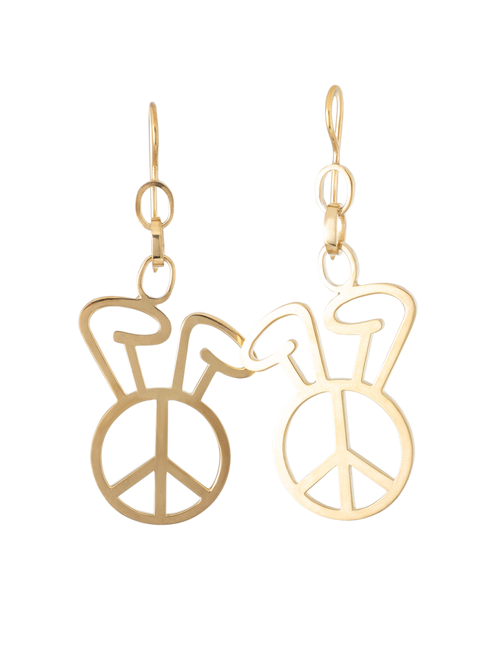 Natasha Zinko Mini Peace Bunny Earrings