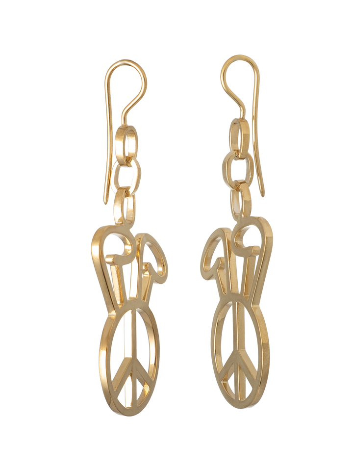 Natasha Zinko Mini Peace Bunny Earrings