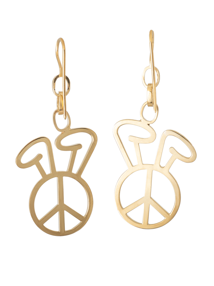 natasha zinko Mini Peace Bunny Earrings