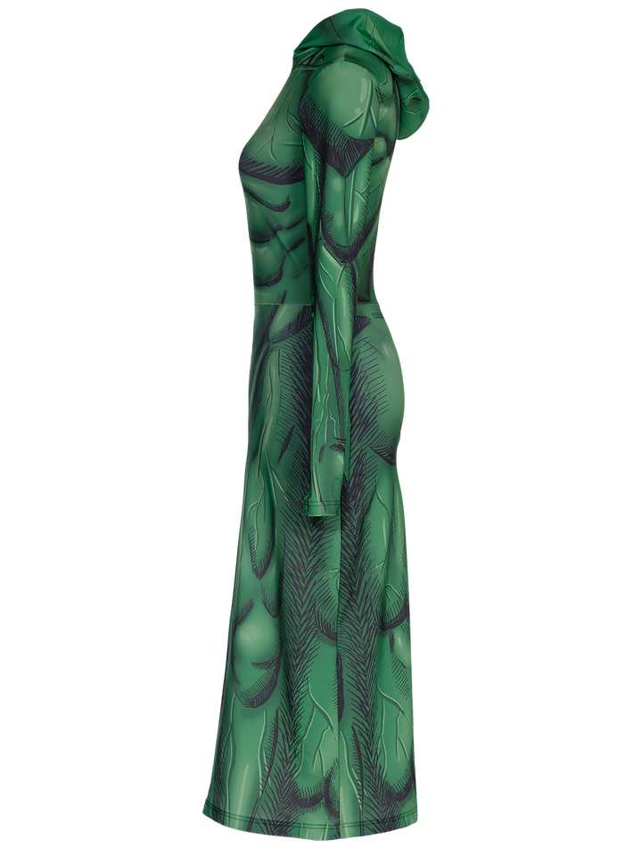 Natasha Zinko Monster Hooded Maxi Dress