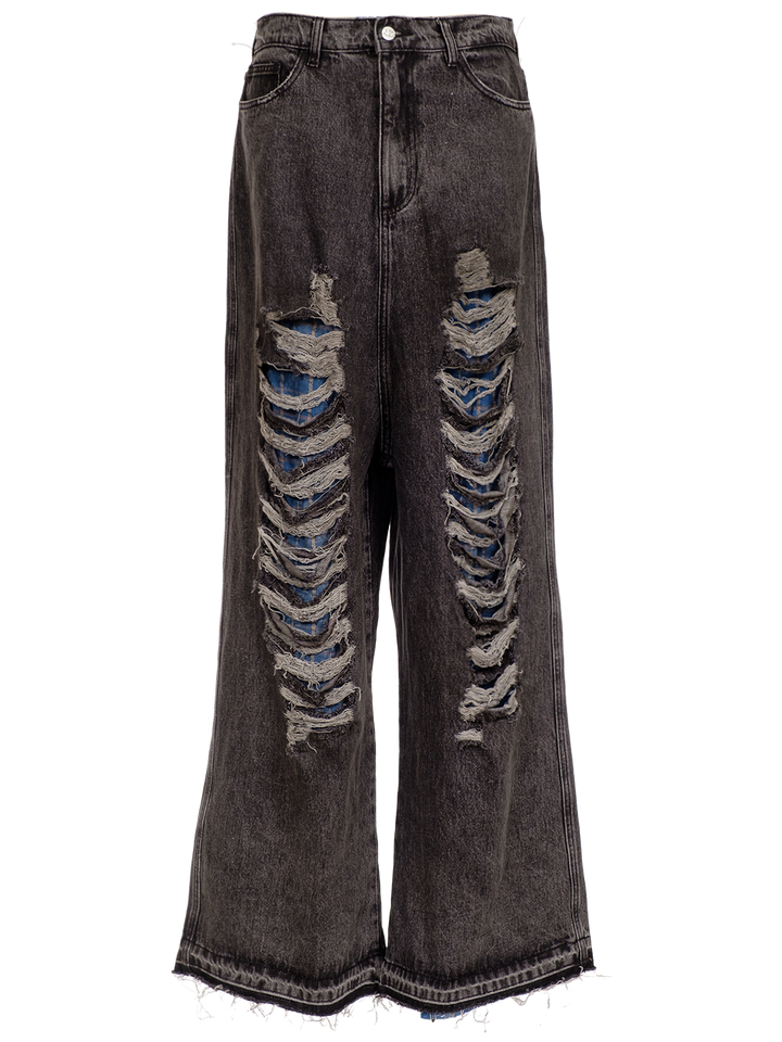 Natasha Zinko MULTICOLOUR DISTRESSED JEANS