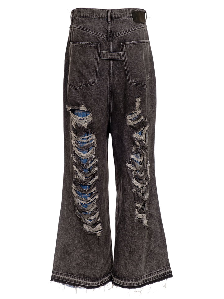 Natasha Zinko MULTICOLOUR DISTRESSED JEANS