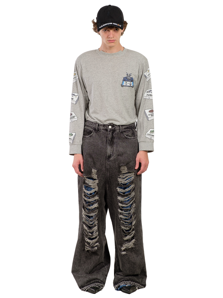 natasha zinko MULTICOLOUR DISTRESSED JEANS