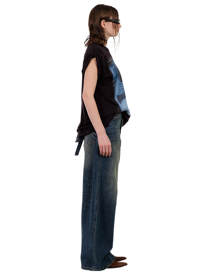 Natasha Zinko ONE SLEEVE SEXY T-SHIRT PLASTIC