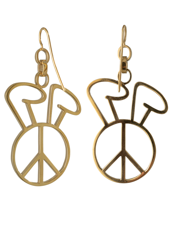 Natasha Zinko Peace Bunny Earrings