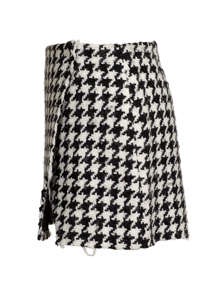 Natasha Zinko Pied-De-Poule Mini Wrap Skirt