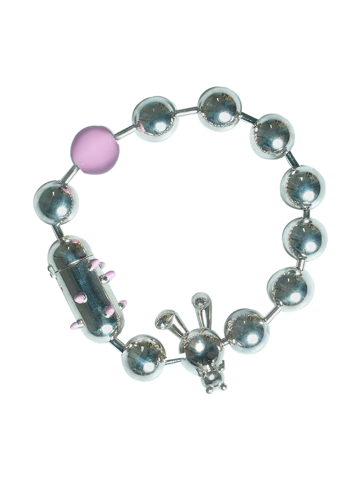 Natasha Zinko Pink Ball Chain Bracelet