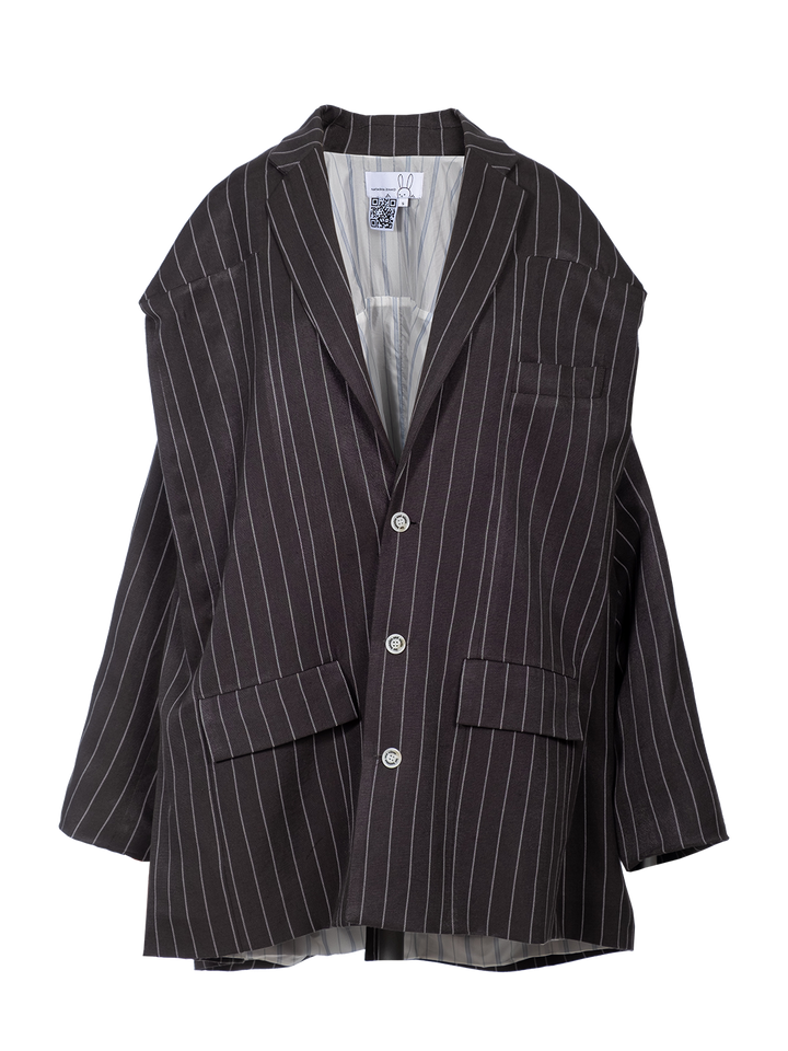natasha zinko Pinstripe Box Blazer
