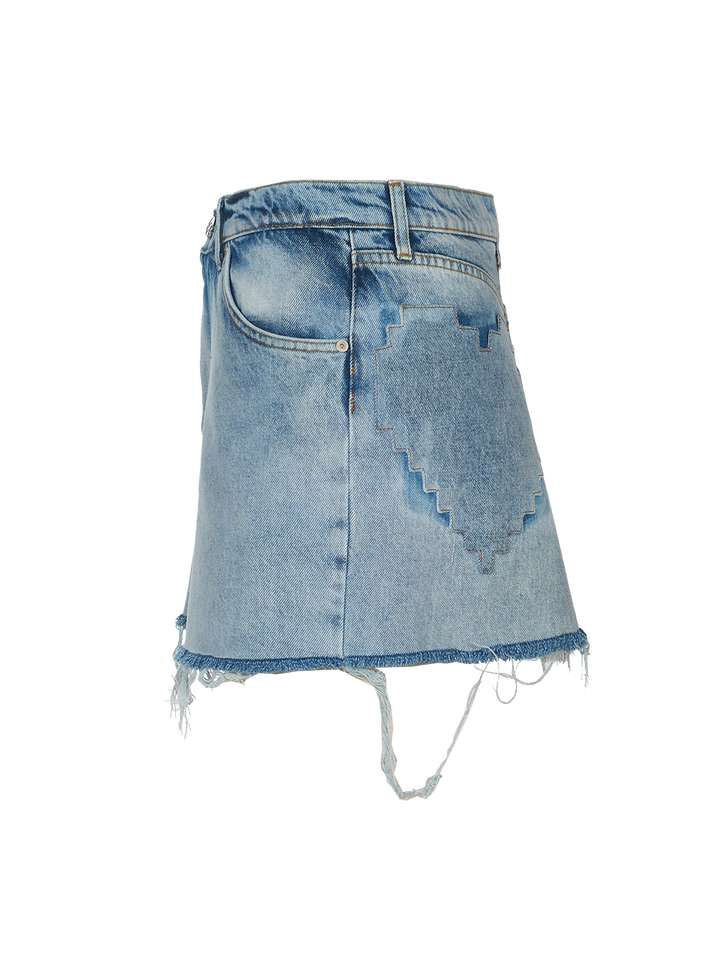 Natasha Zinko Pixel Heart Pocket Mini Skirt