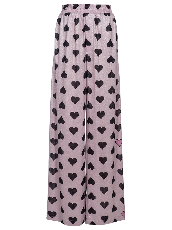 natasha zinko Pixel Heart Print Trousers