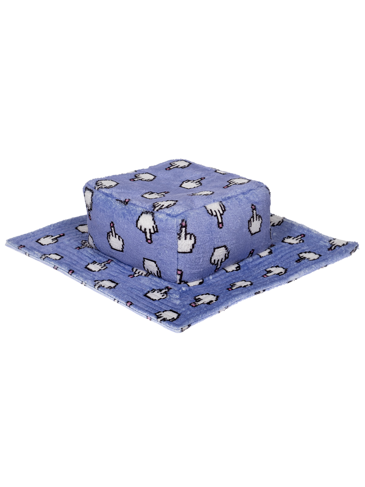 natasha zinko Pixel Middle Finger Box Bucket Hat