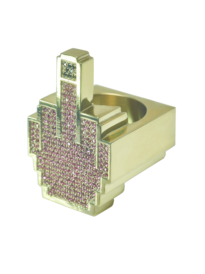 natasha zinko Pixel Middle Finger Ring