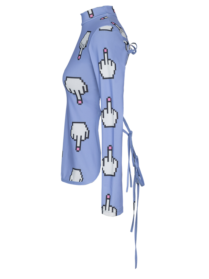 Natasha Zinko Pixel Middle Finger Top