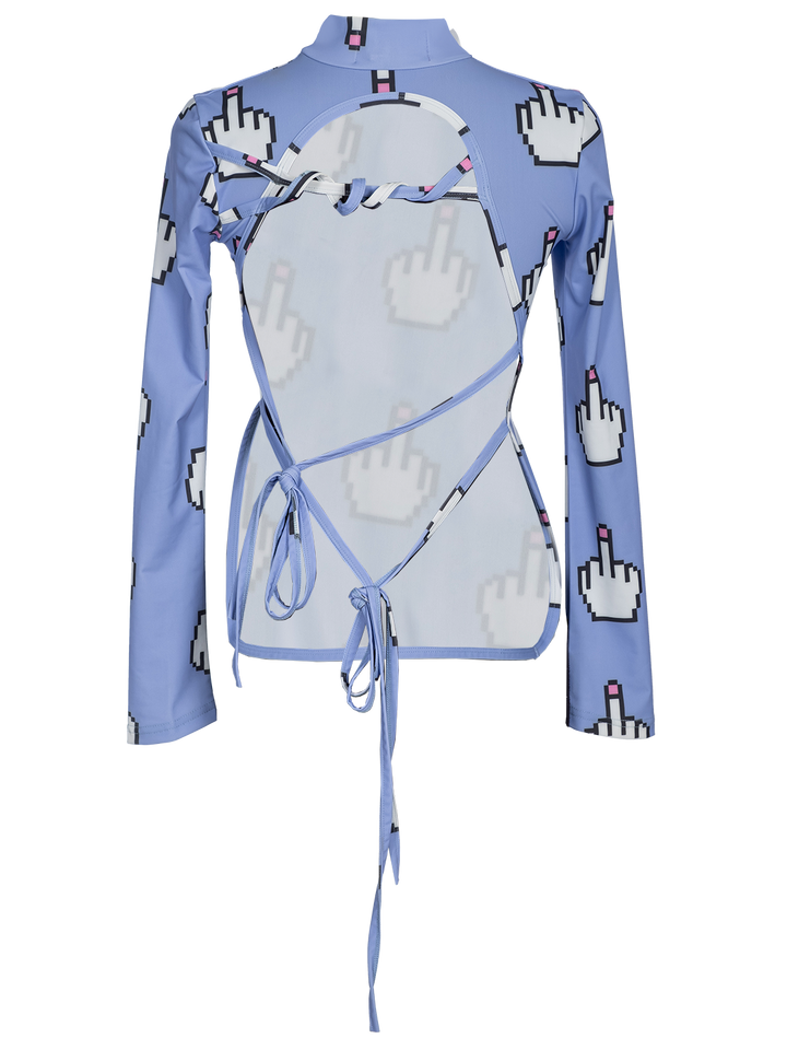 Natasha Zinko Pixel Middle Finger Top