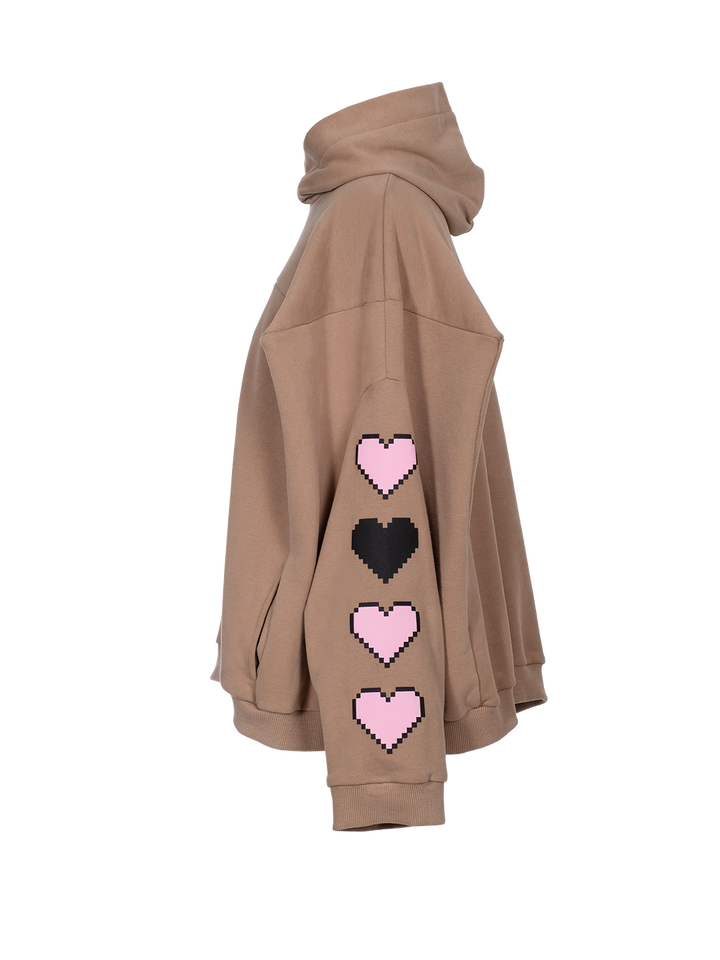 Natasha Zinko Pixel-print Smiley Box Hoodie