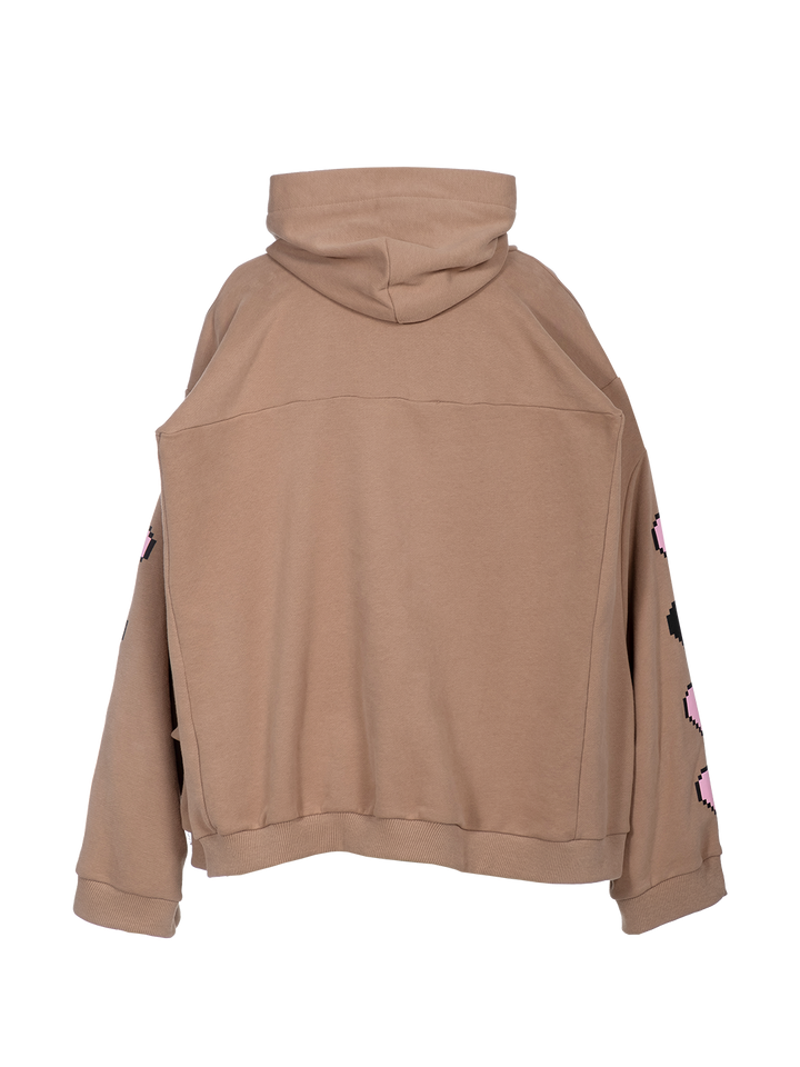 Natasha Zinko Pixel-print Smiley Box Hoodie