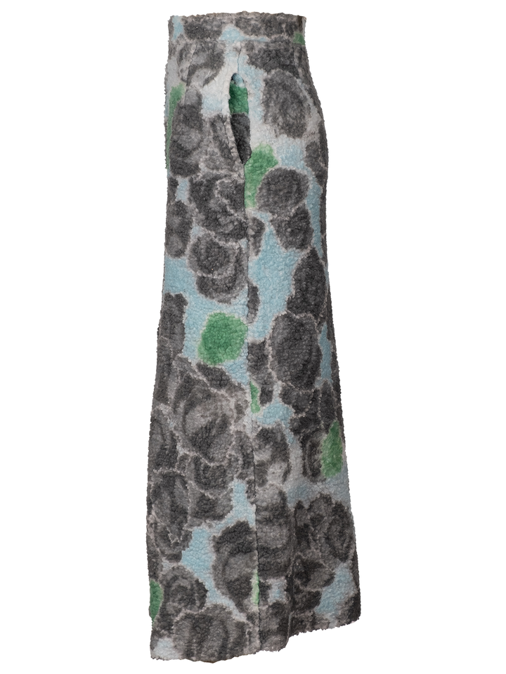 Natasha Zinko Pixel Roses Fleece Midi Skirt