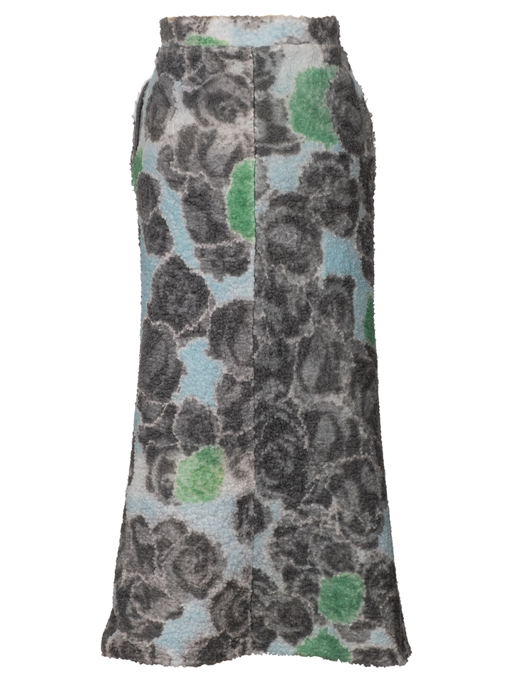 Natasha Zinko Pixel Roses Fleece Midi Skirt