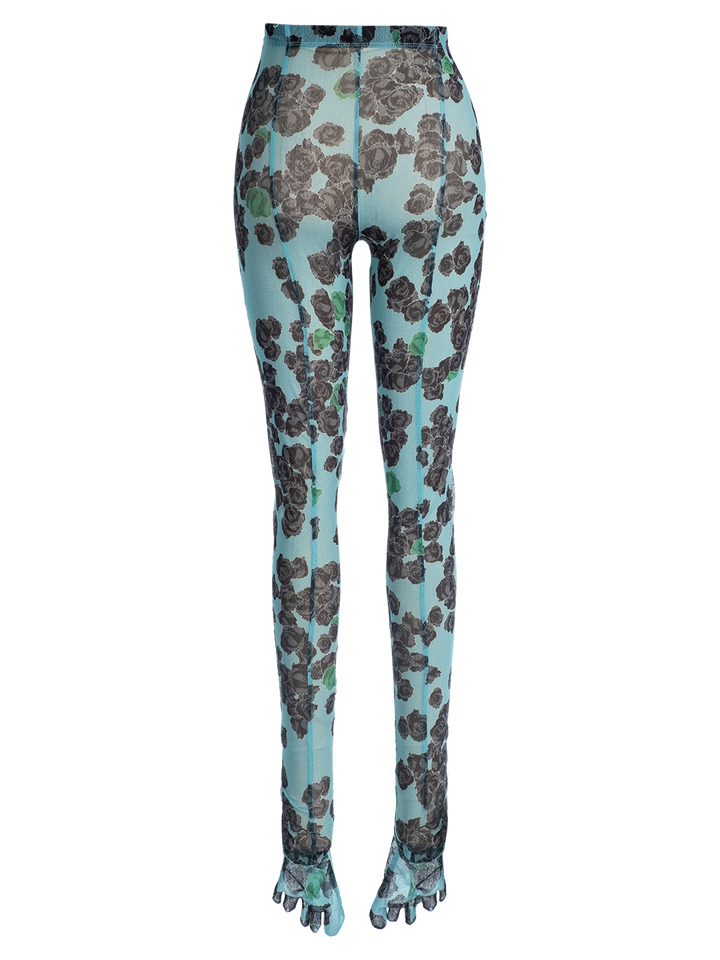 Natasha Zinko Pixel Roses Gauzy Leggings