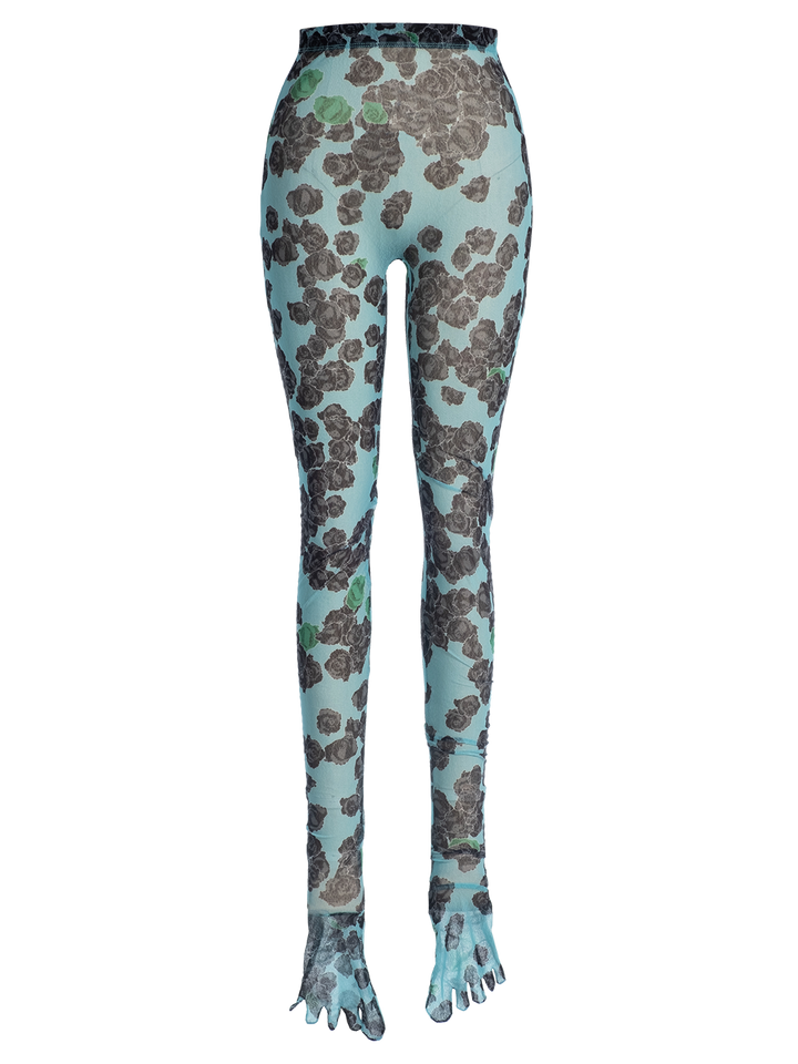 Natasha Zinko Pixel Roses Gauzy Leggings