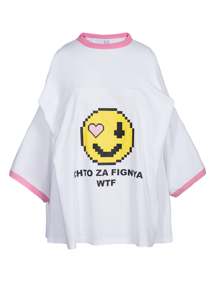Natasha Zinko Pixel Smiley Box T-shirt