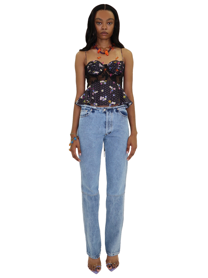 Natasha Zinko Polka Dot Camisole Top