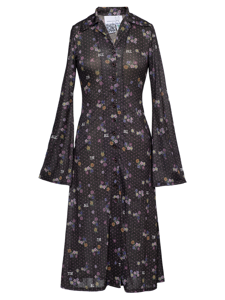 Natasha Zinko Polka Dot Midi Shirt Dress