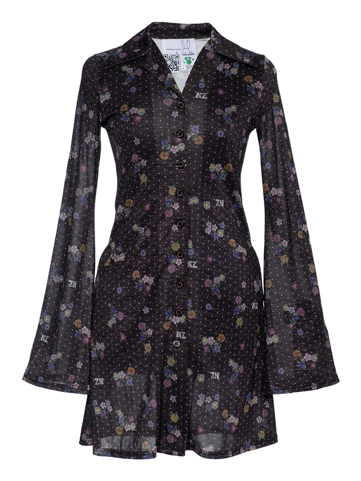 natasha zinko Polka Dot Mini Shirt Dress