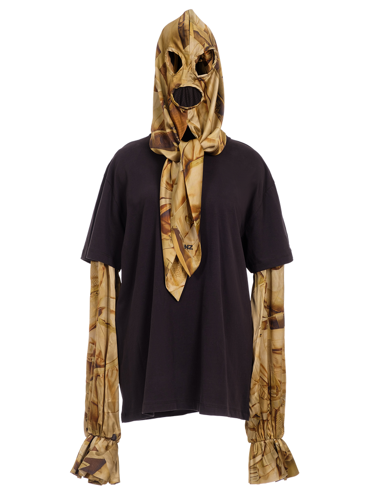 Natasha Zinko Pussy Bow Hoodie Goggle Blouse