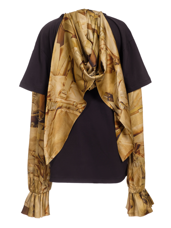 Natasha Zinko Pussy Bow Hoodie Goggle Blouse